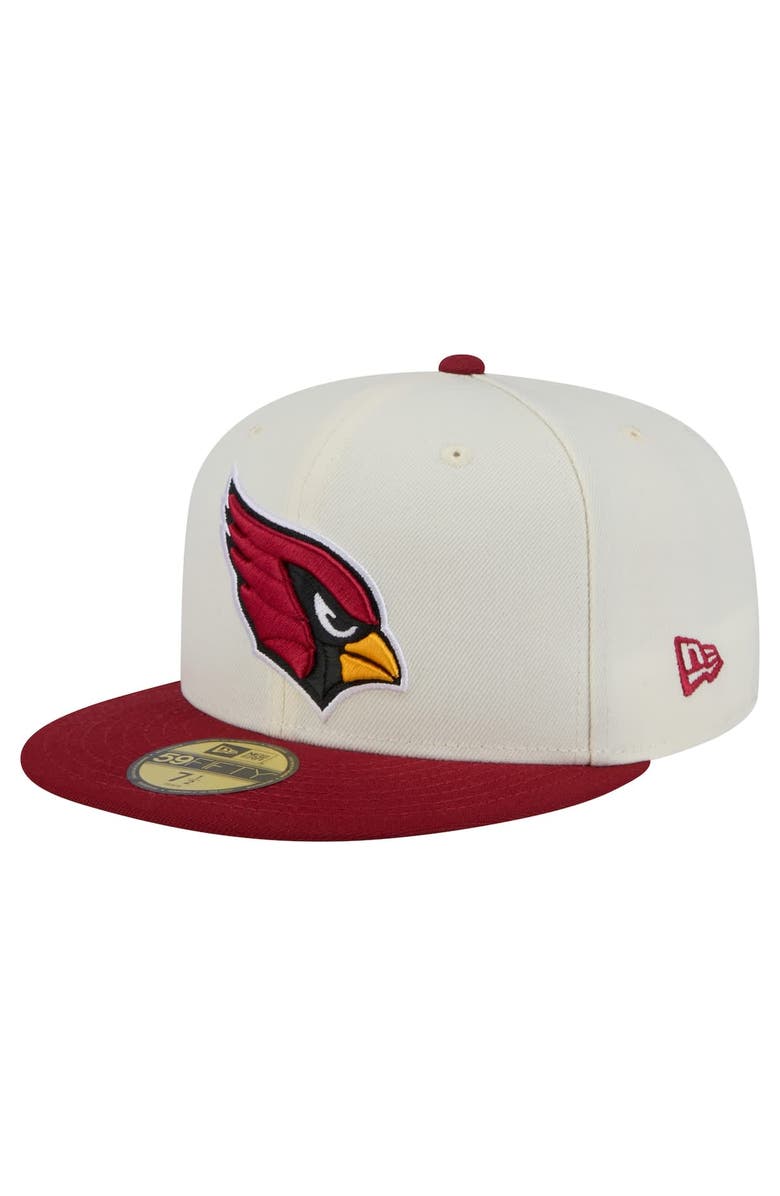New Era Men's New Era  White/Cardinal Arizona Cardinals Main 59FIFTY Fitted Hat, Main, color, 
