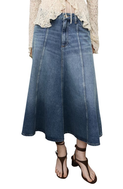 MANGO Alice Denim Maxi Skirt in Medium Blue  product