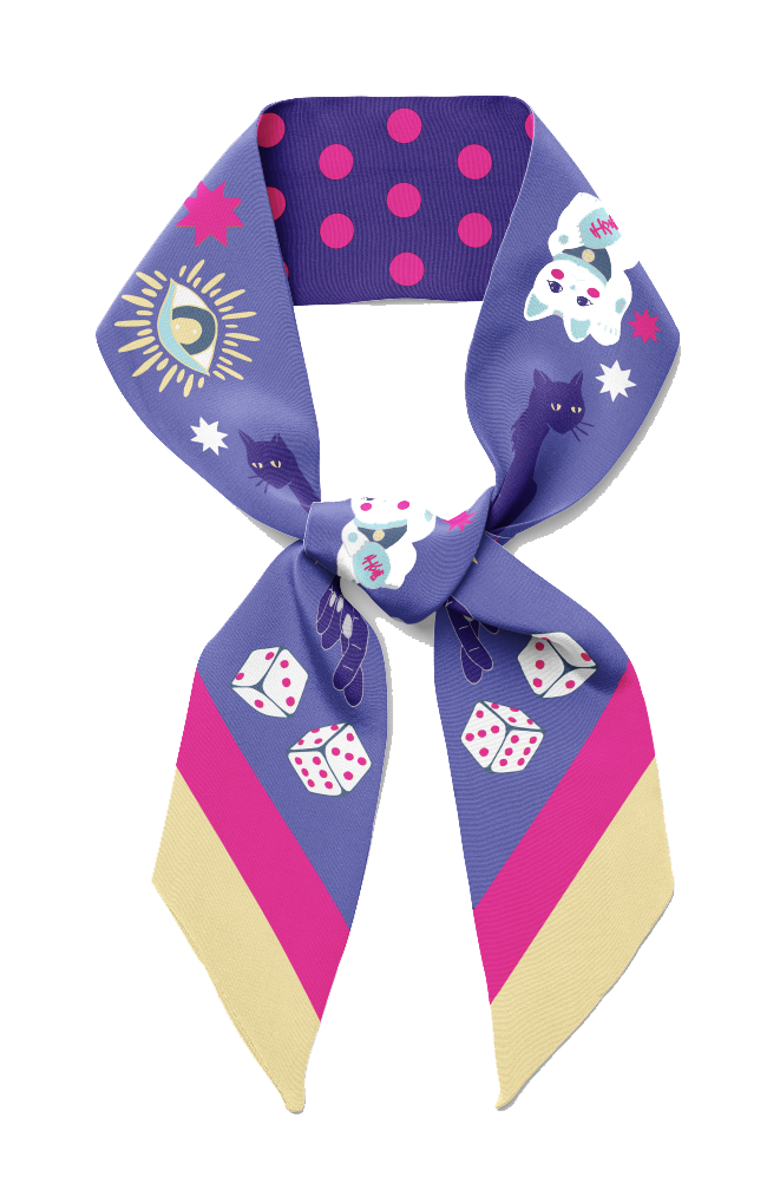 Centinelle Fortune Twilly Ribbon Scarf, Main, color, Multicolor