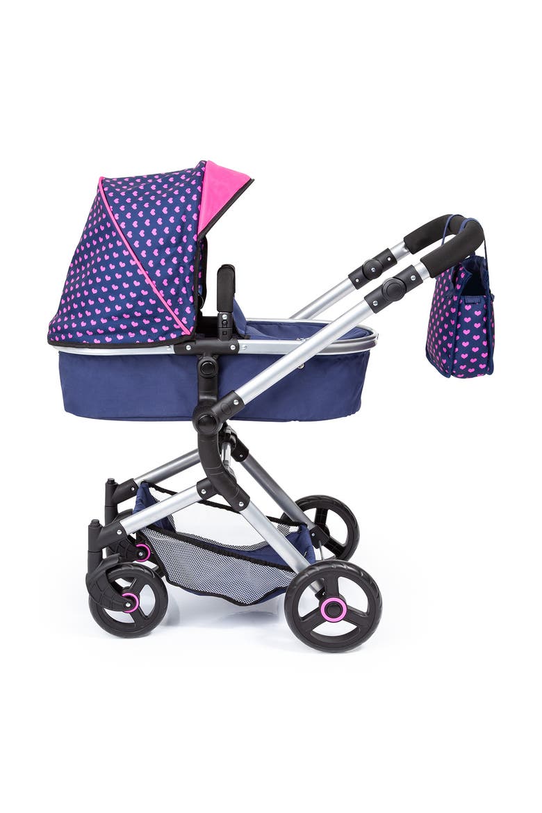 Vario Doll Pram with Adjustable Reversible Handle, Holds Dolls up to 52cm, Alternate, color, Multicolored