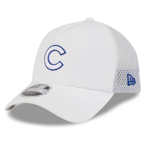 Men's New Era White Chicago Cubs 2026 Batting Practice Apex 9FORTY Adjustable Trucker Hat