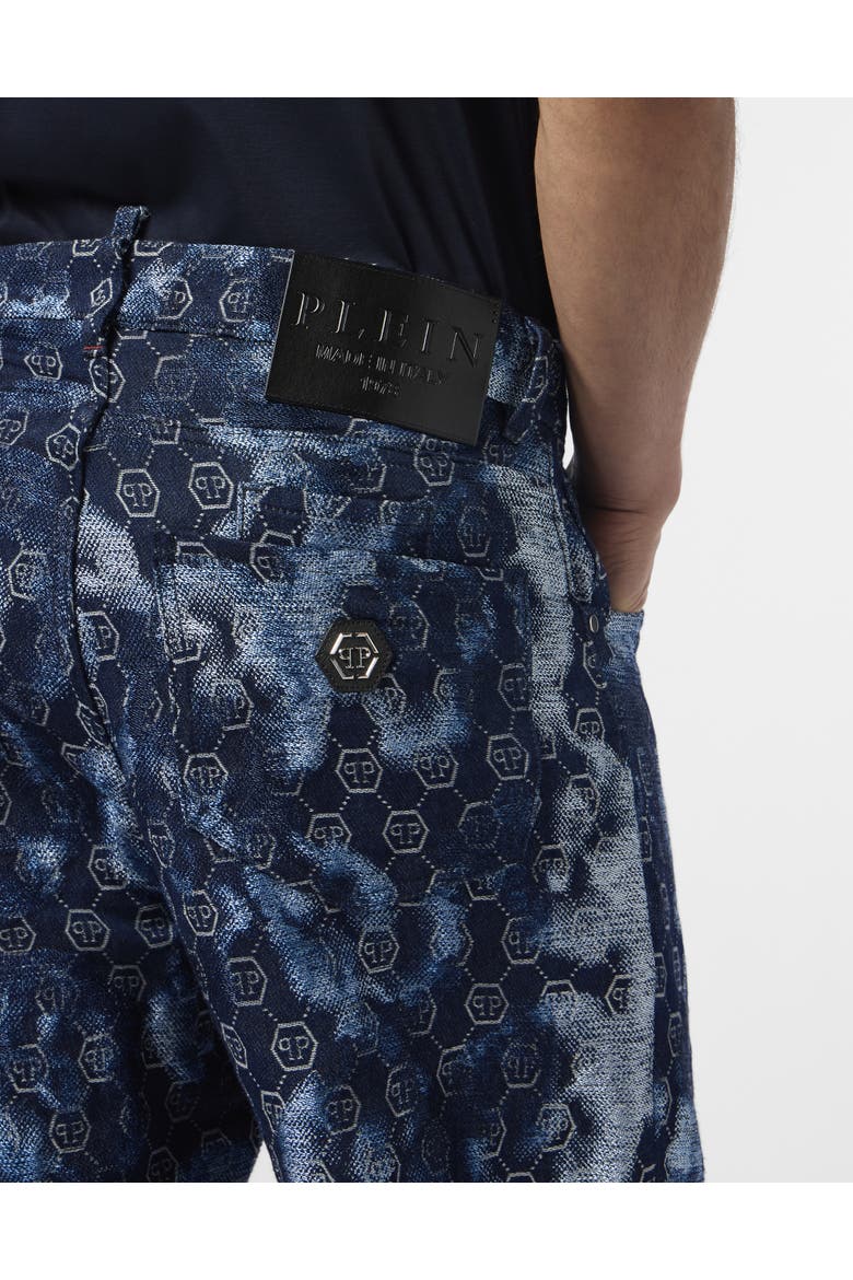Beach Boy Fit Jeans Jacquard Monogram Men, Alternate, color, navy