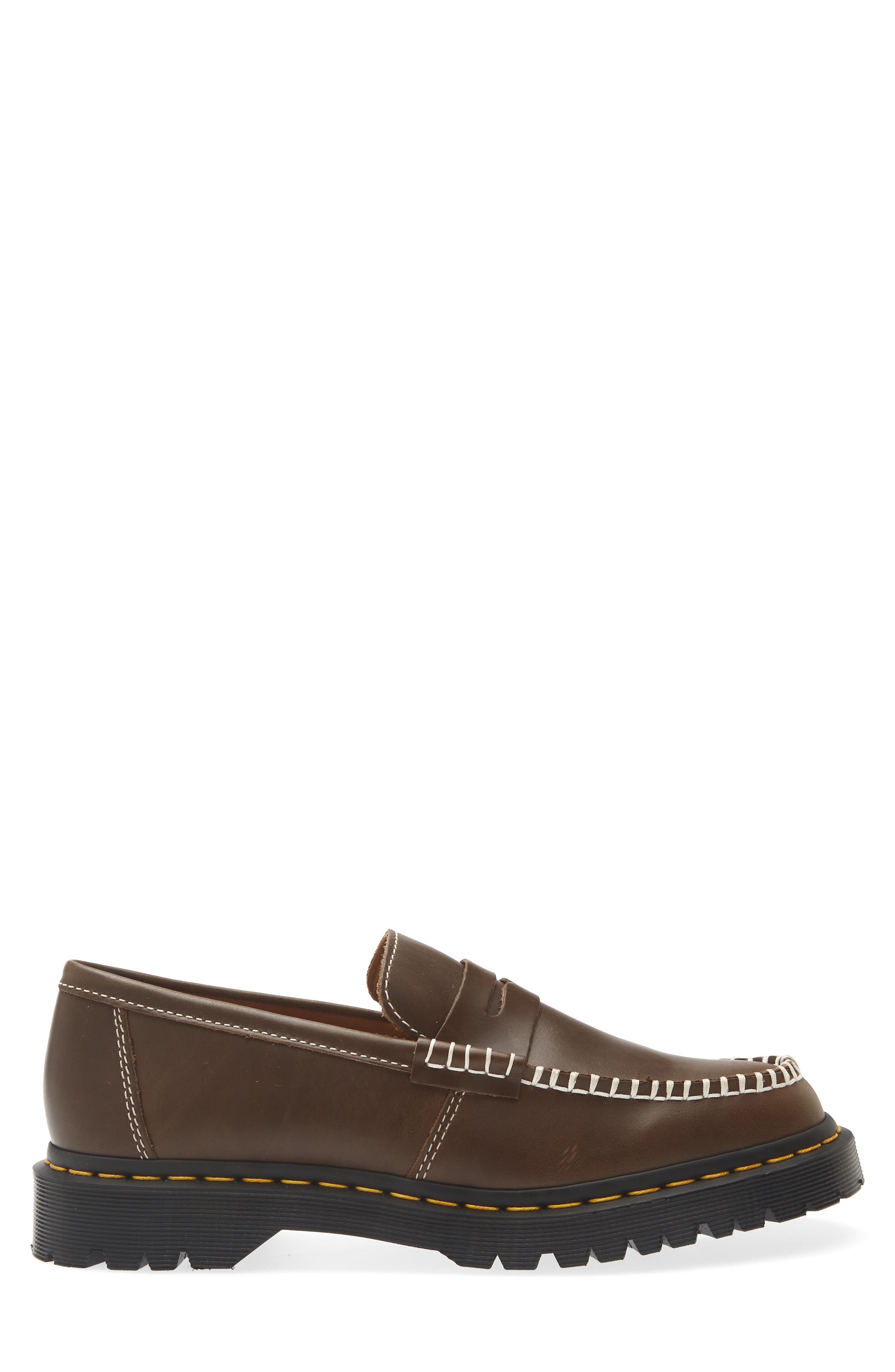 Penton Ben Leather Penny Loafer, Alternate, color, FOSSIL BROWN