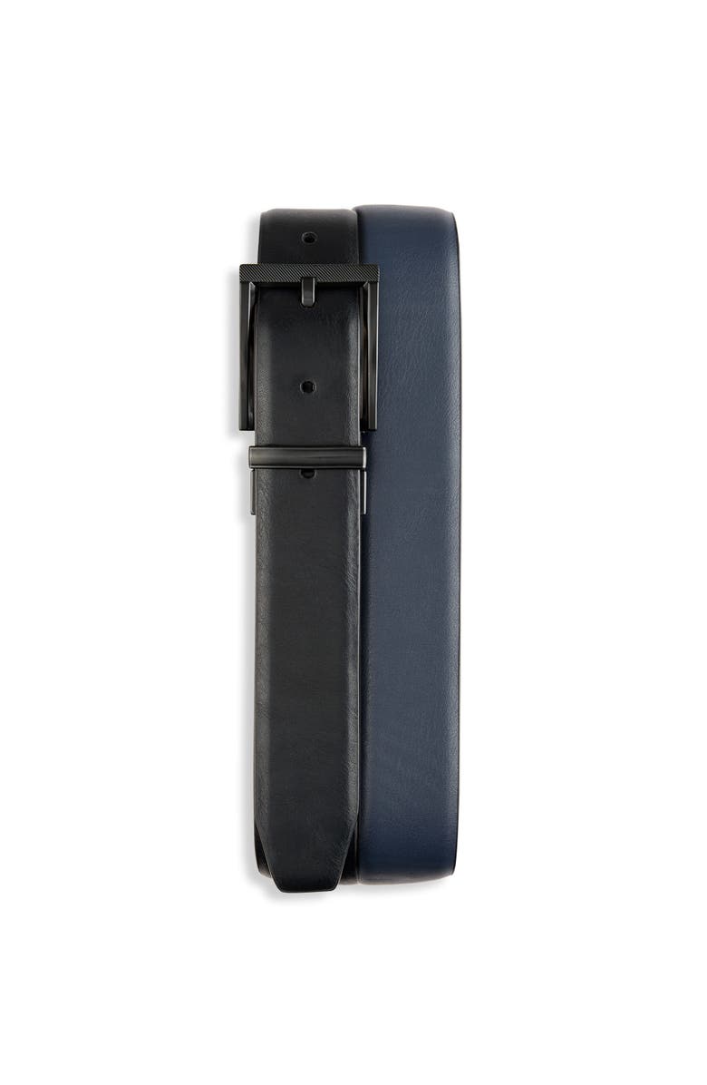 Synrgy by DXL Big & Tall Reversible Stretch Belt V2, Main, color, Black Navy