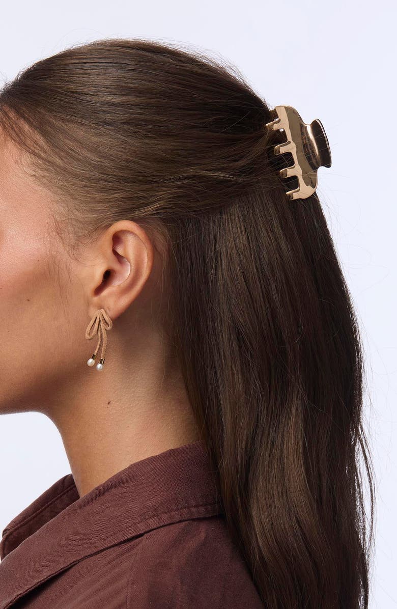 Lele Sadoughi Mini Claw Clip, Alternate, color, Gold