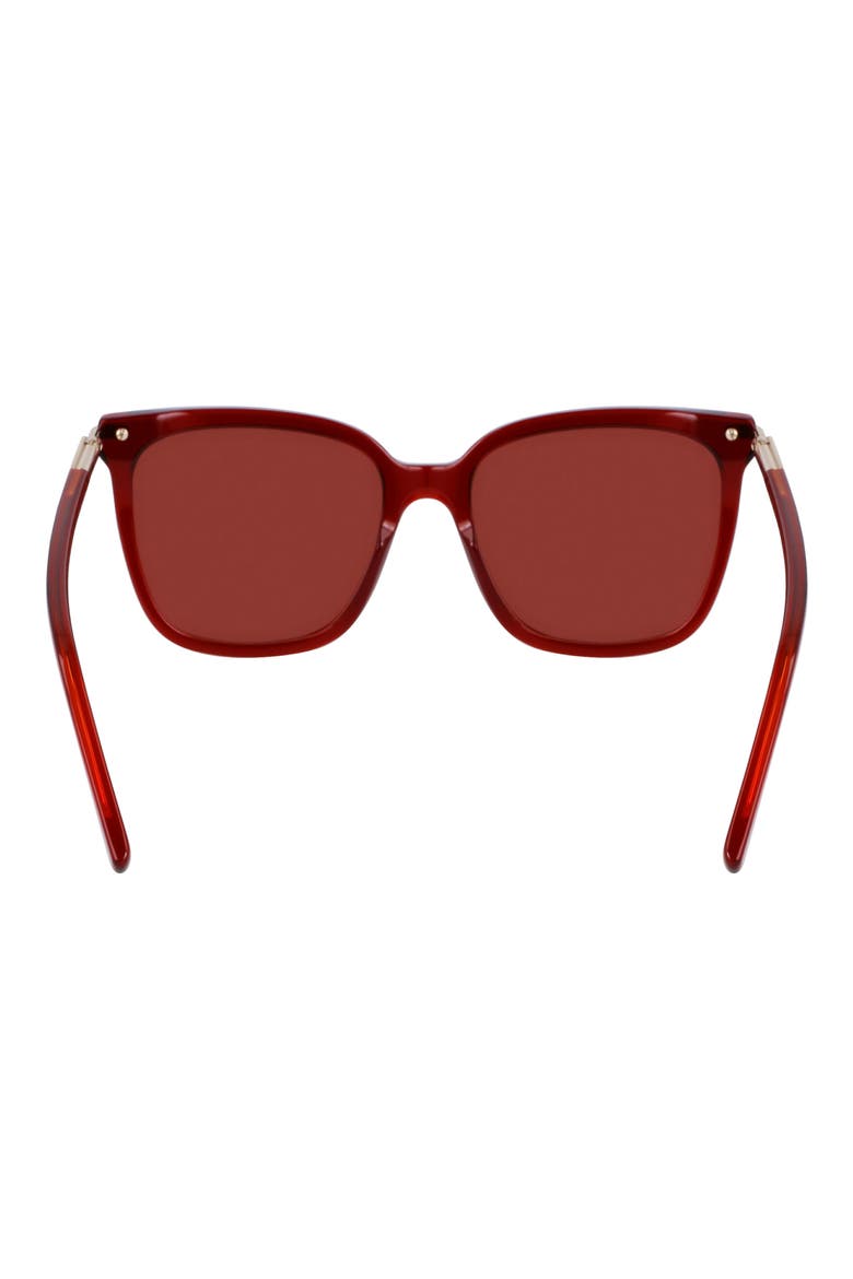 Prisma 56mm Modified Butterfly Sunglasses, Alternate, color, TRANSPARENT RED