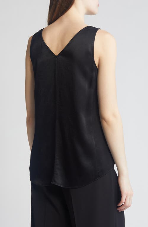 Nordstrom Double V-neck Tank In Black