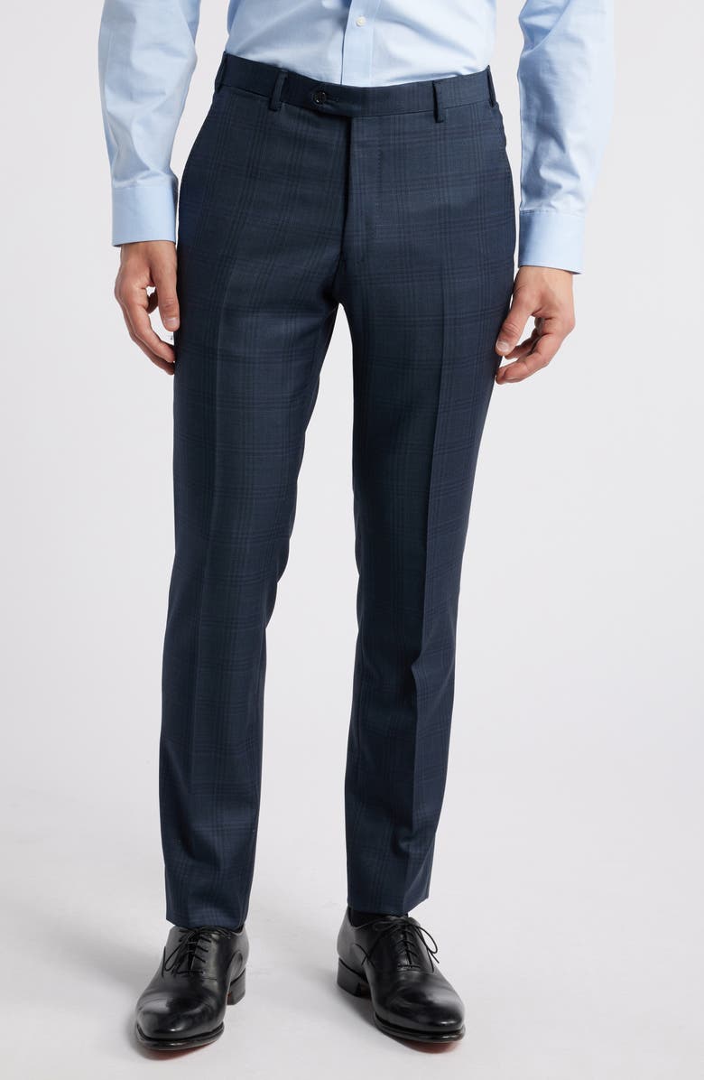 Emporio Armani Plaid Wool Suit, Alternate, color, 