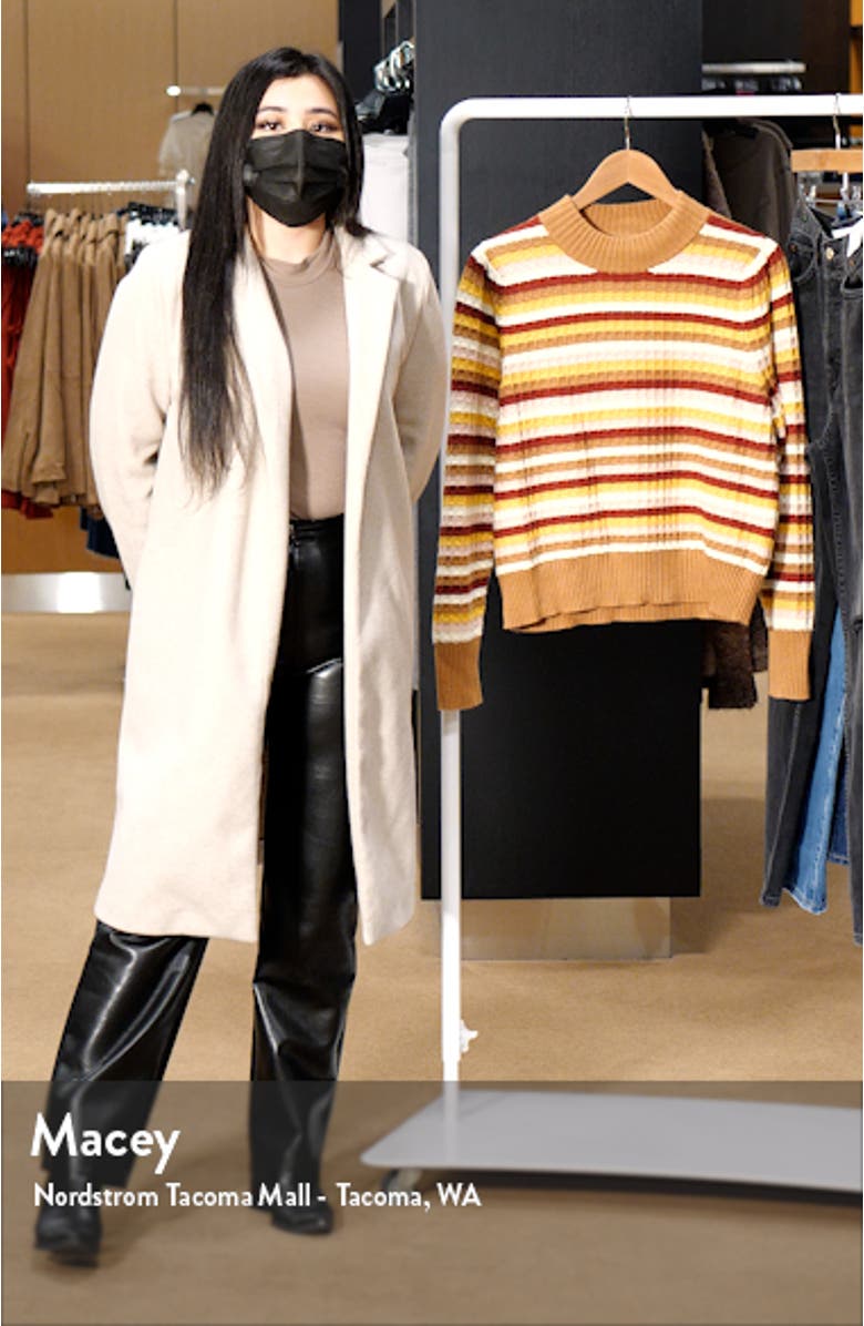 Stripe Cotton Blend Sweater, sales video thumbnail