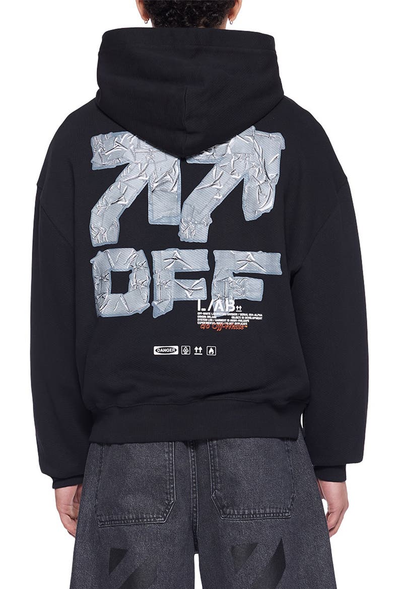 Off Active Duct Tape Hoodie, Alternate, color, BLACK