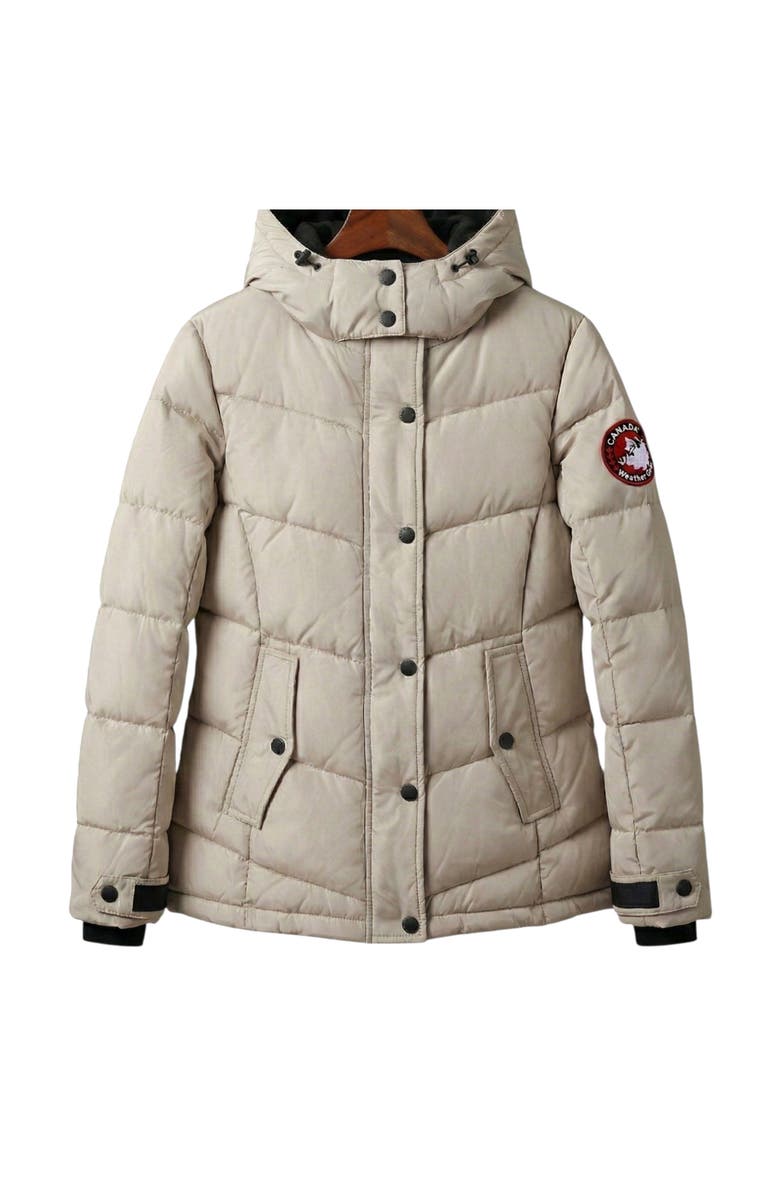 CANADA WEATHER GEAR Women's Quilted Winter Jacket, Main, color, Sand