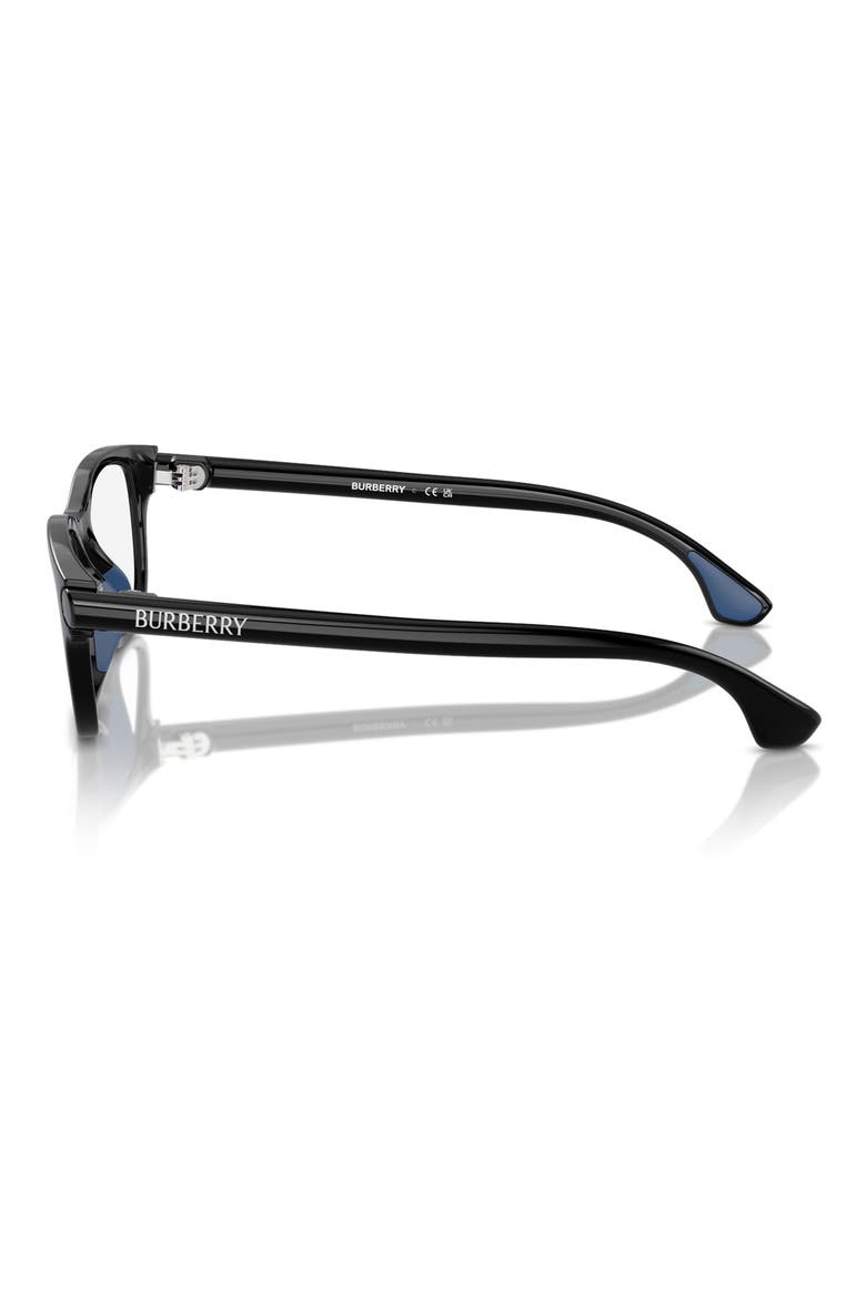 47mm Rectangular Optical Glasses, Alternate, color, BLACK / DEMO LENS