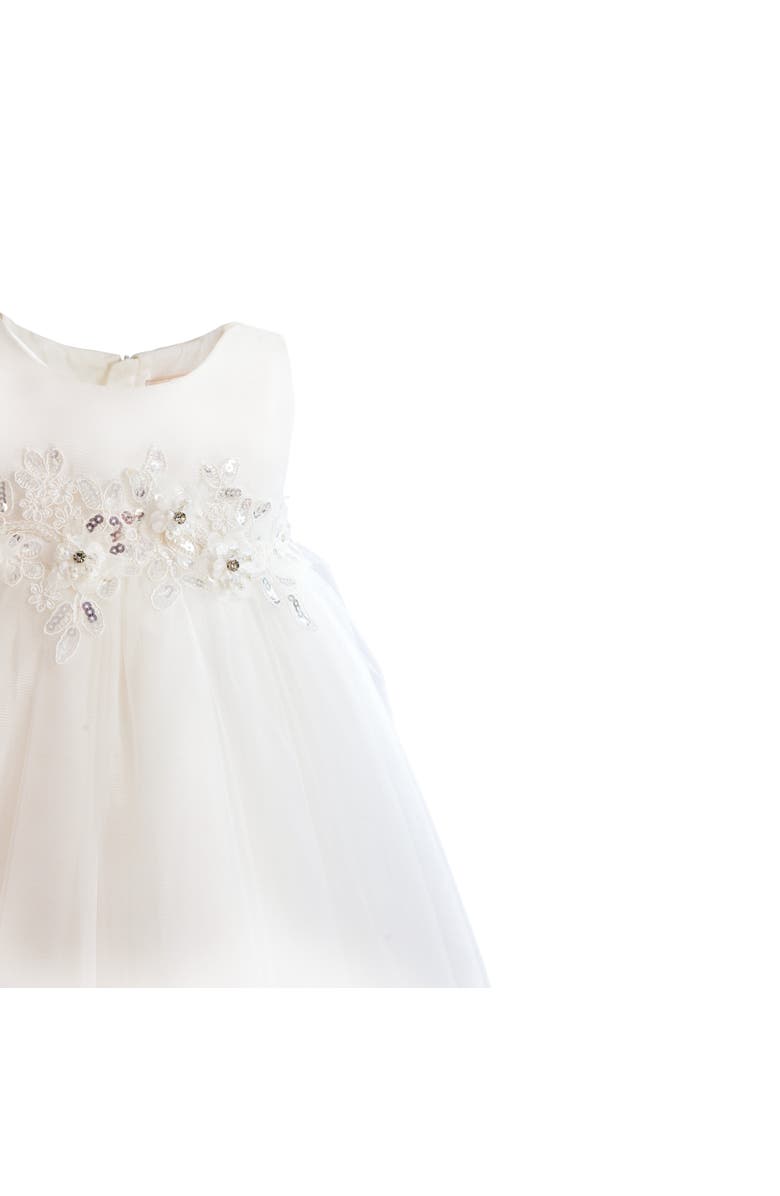 Tulleen Ribbon Bloom Gown, Alternate, color, White