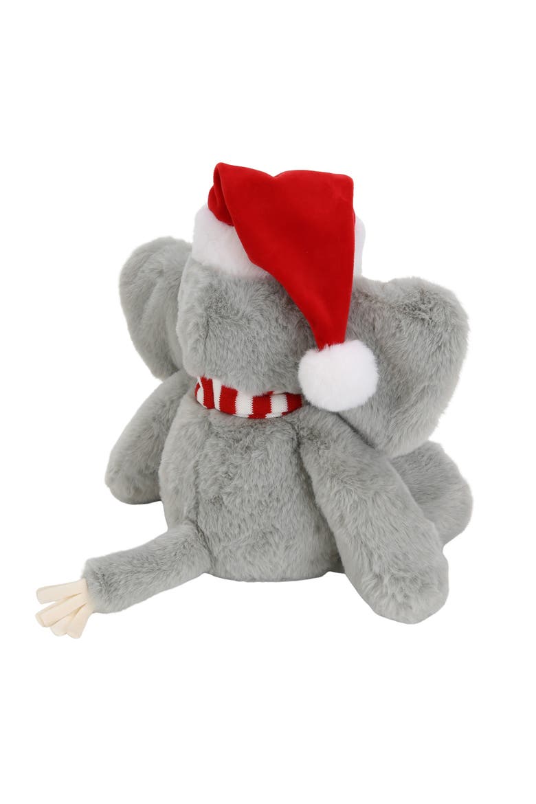 Jett Elephant Holiday/Christmas Plush Stuffed Animal Toy, Alternate, color, Gray