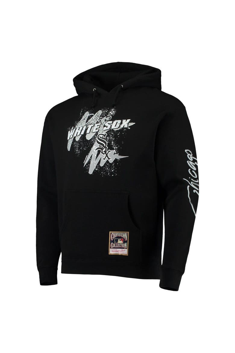 Men's Mitchell & Ness Black Chicago White Sox Hyper Hoops Pullover Hoodie, Alternate, color, Black