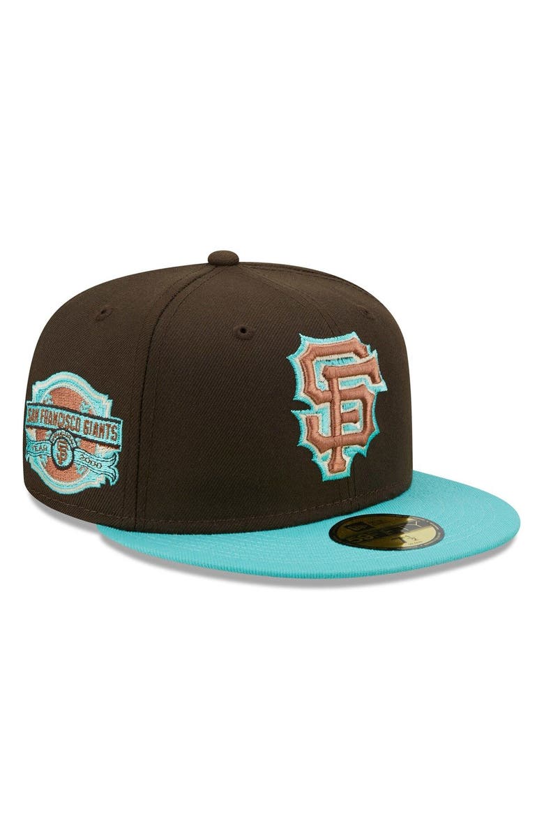 New Era Men's New Era Brown/Mint San Francisco Giants  Walnut Mint 59FIFTY Fitted Hat, Main, color, 