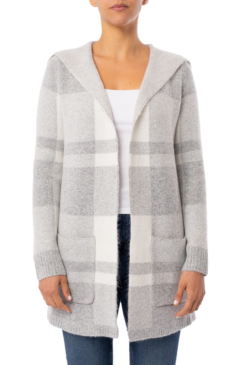 CYRUS Plaid Hooded Sweater Coat, Main, color, 