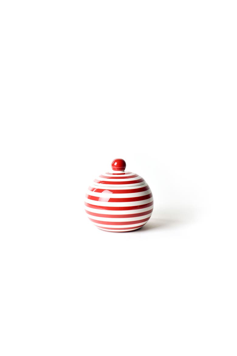 Red Stripe Medium Lollipop Jar, Main, color, Red