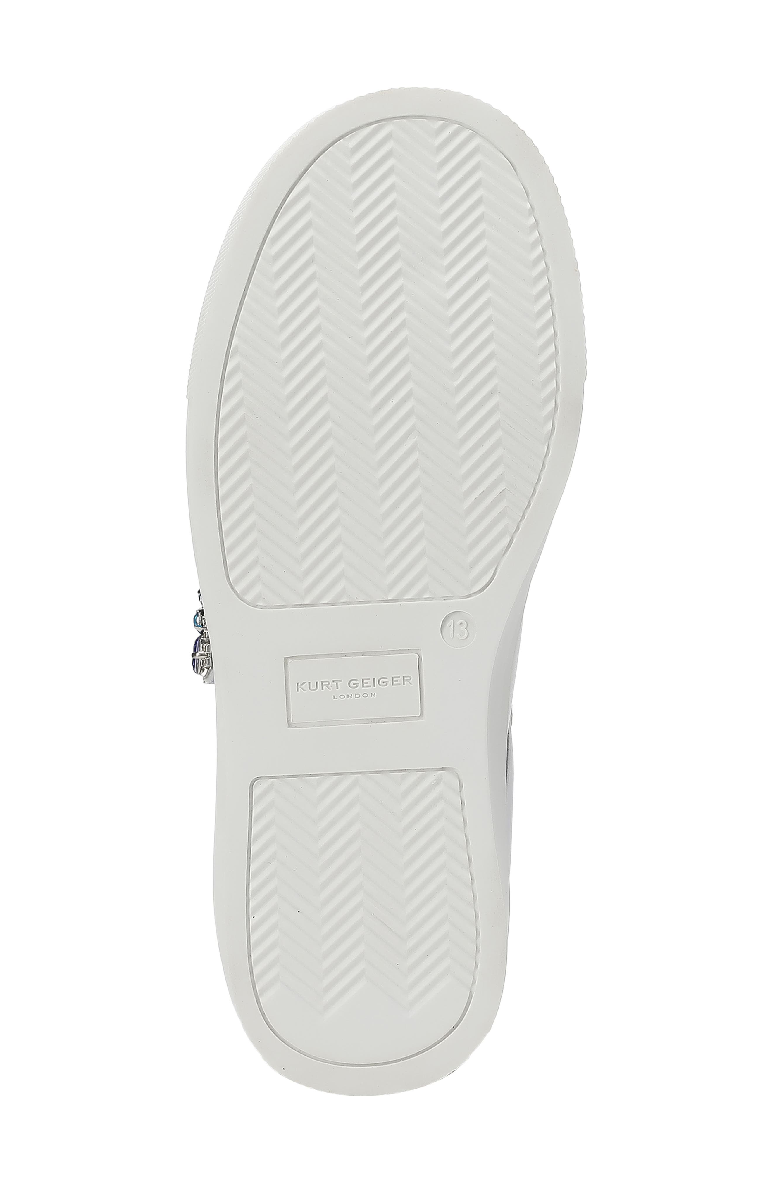 Kurt Geiger London Kids' Mini Laney Love Heart Sneaker, Alternate, color, White