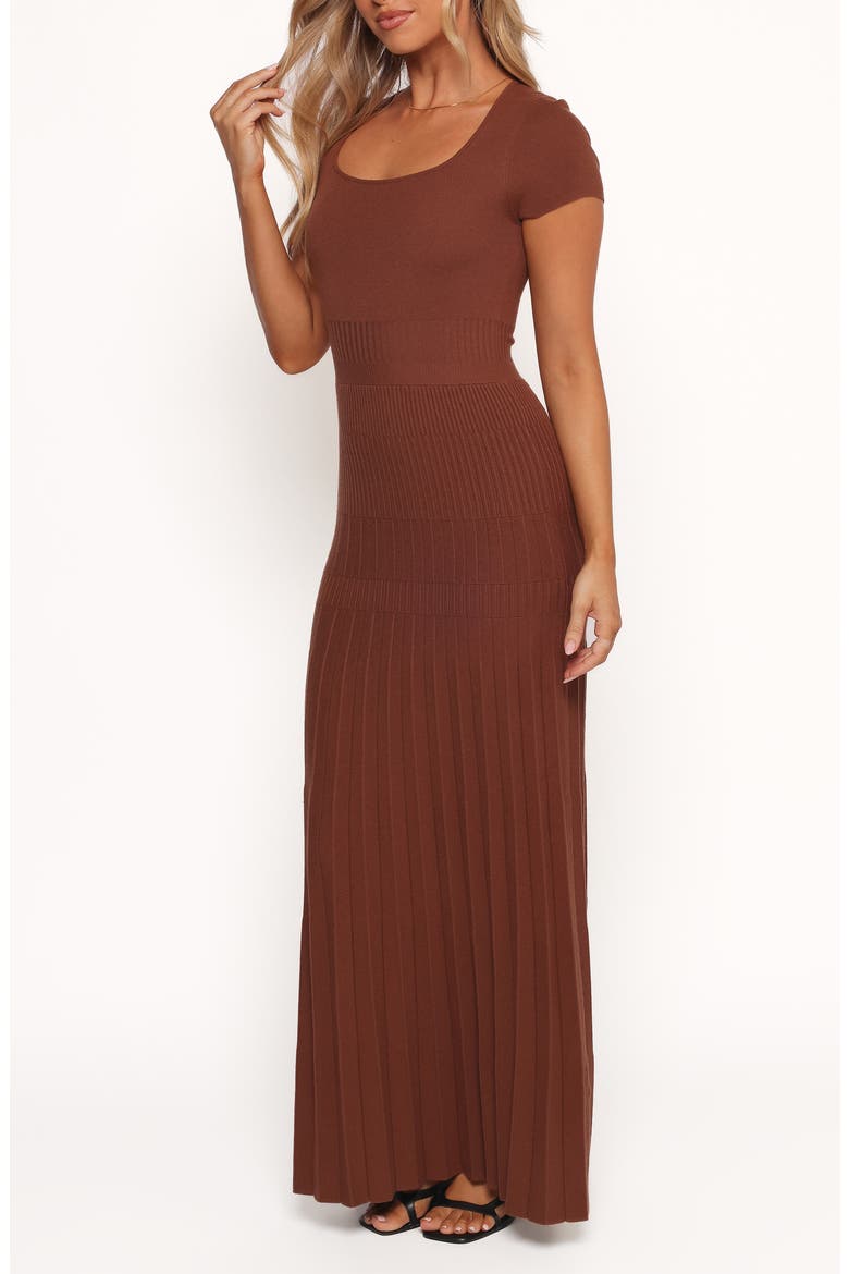 Freeman Short Sleeve Maxi Dress, Alternate, color, BROWN