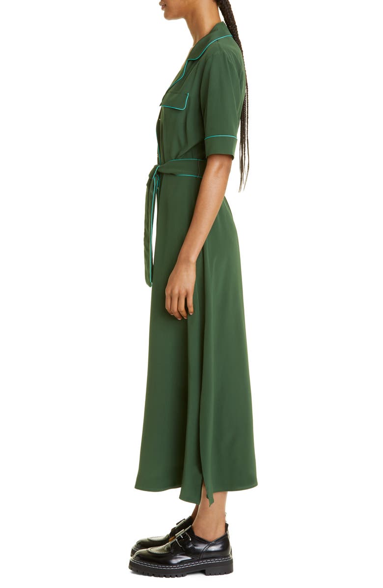 Max Mara Jene Belted Silk Shirtdress, Alternate, color,