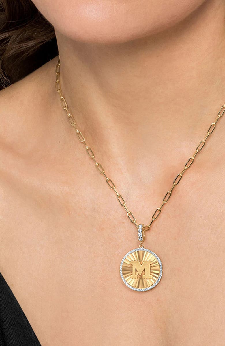 Gabriel & Co. Bujukan Diamond Initial Charm, Alternate, color, Gold - M