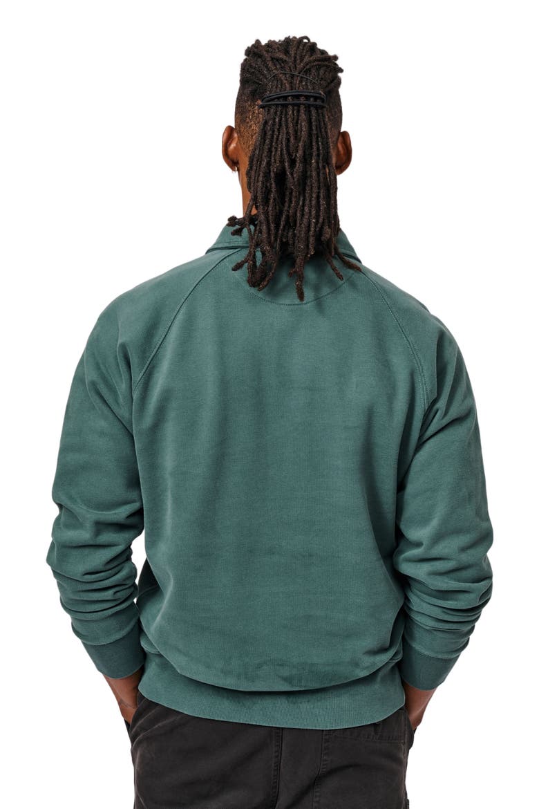 Dunster Zip Neck Sweatshirt, Alternate, color, Racing Green
