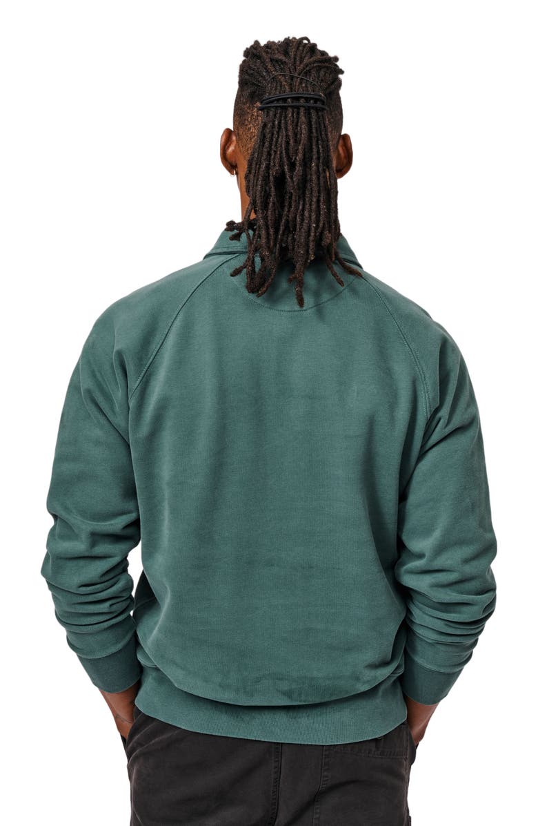 Aubin Dunster Zip Neck Sweatshirt, Alternate, color, Racing Green