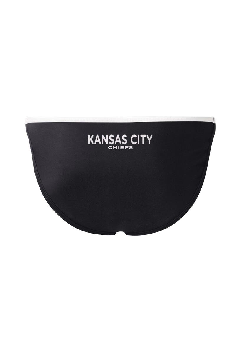 Women's G-III 4Her by Carl Banks Black Kansas City Chiefs Play Action Bikini Bottom, Alternate, color, Black