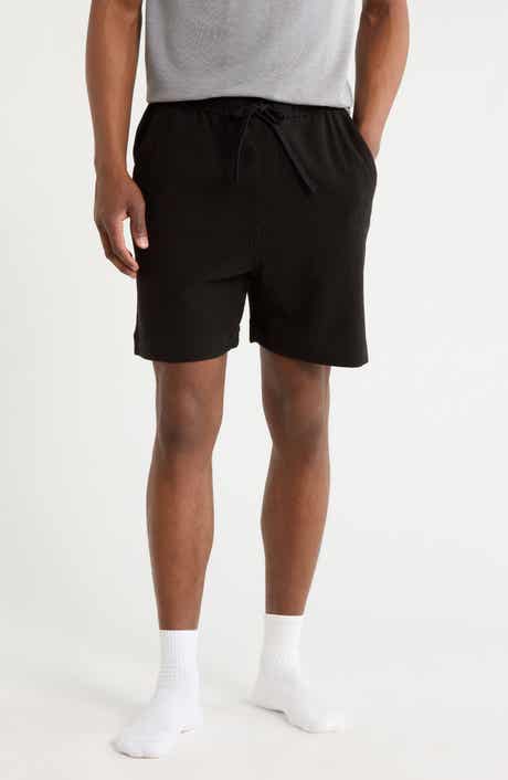 DENIM AND FLOWER Textured Cotton Blend Drawstring Shorts