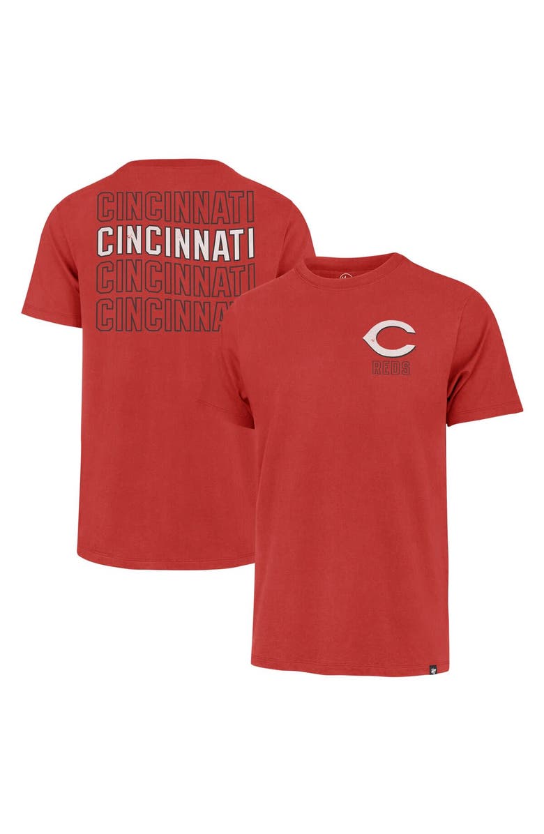 '47 Men's '47 Red Cincinnati Reds Hang Back Franklin T-Shirt, Main, color, Red