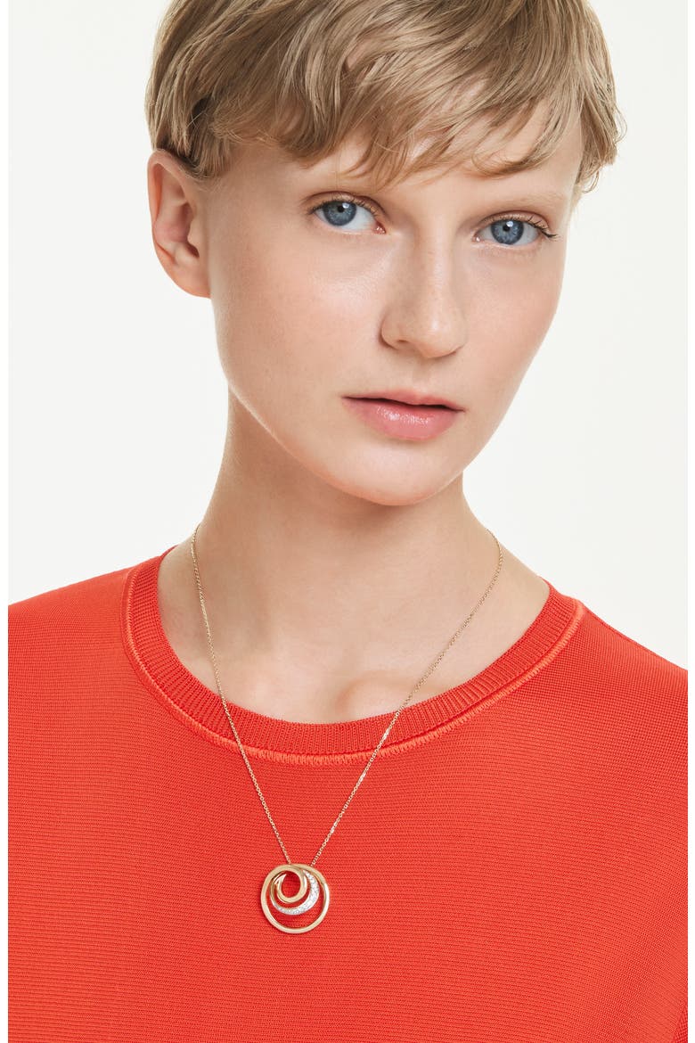 Hyperbola Spiral Pendant Necklace, Alternate, color, GOLD/ WHITE