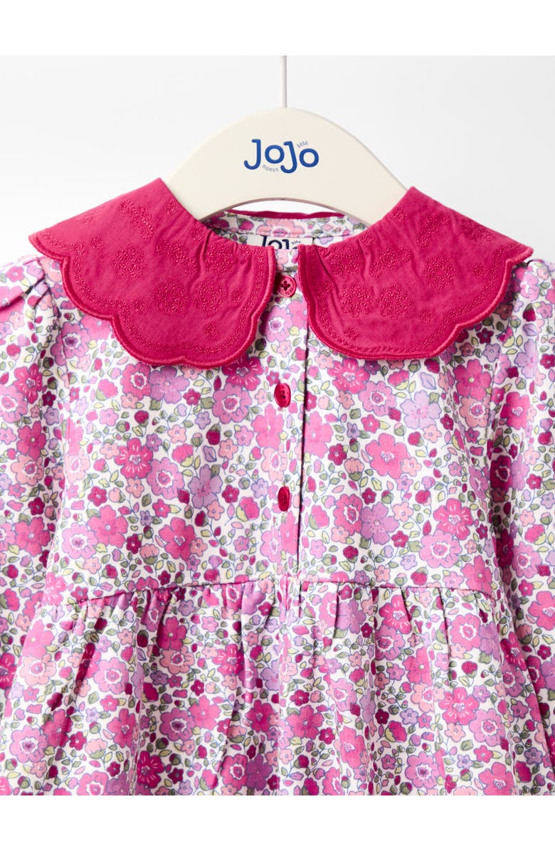 JOJO MAMAN BEBE Floral Broderie Anglaise Collar Dress, Alternate, color, Plum