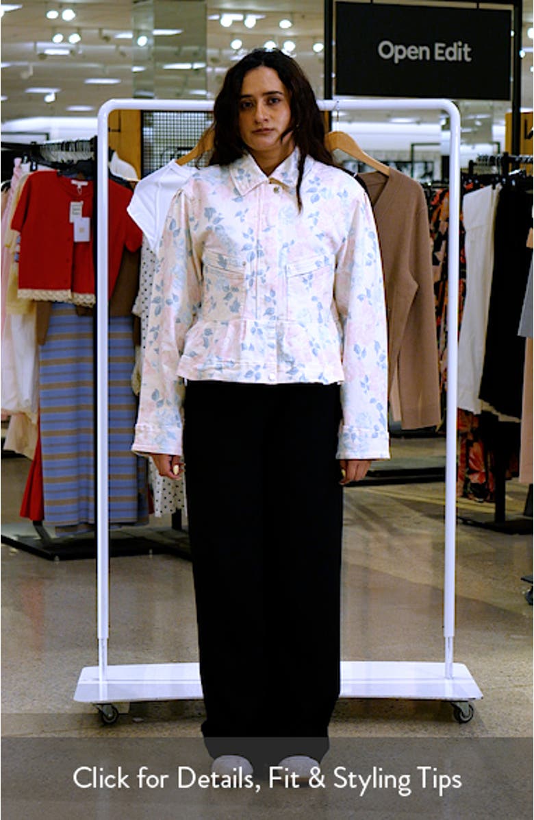 Sloan Peplum Denim Jacket, sales video thumbnail