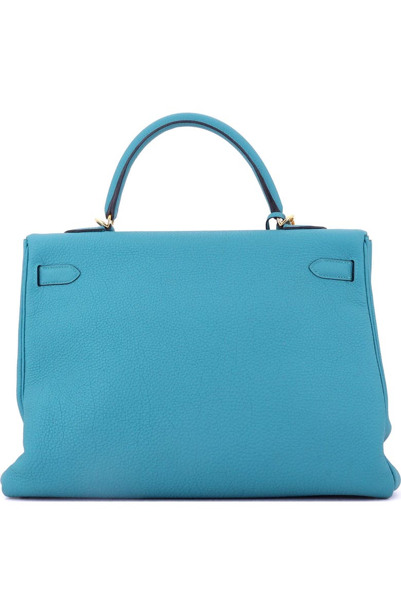 Pre-Owned Hermes Kelly Handbag Blue Togo with Gold Hardware 35, Alternate, color, Turquoise