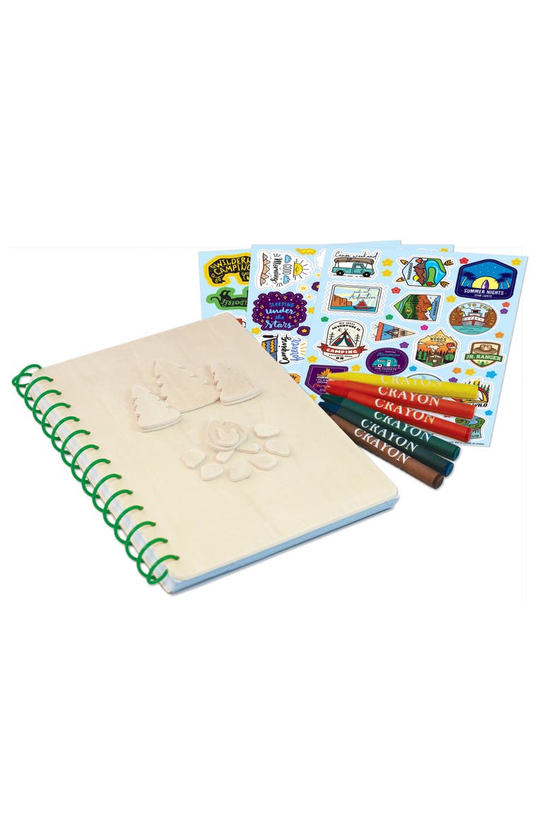Jr Ranger Adventure Log Wood Craft Kit, Alternate, color, Multicolor