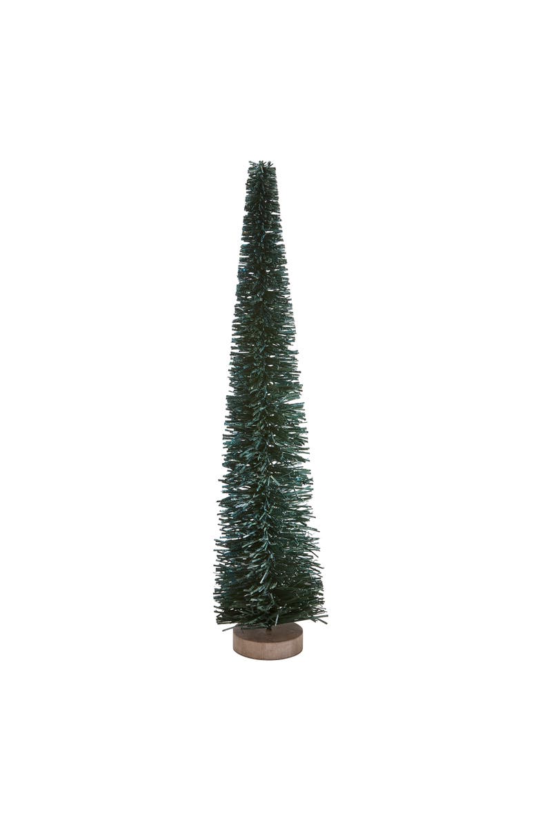 tag Glimmer Tree Large Decorative Holiday Sculpture Green Christmas, Main, color, Green