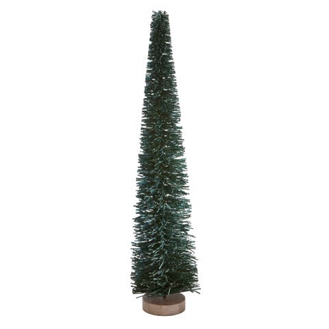 Glimmer Tree Large Decorative Holiday Sculpture Green Christmas