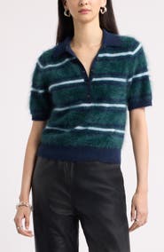 Nordstrom Brushed Cashmere Polo Sweater