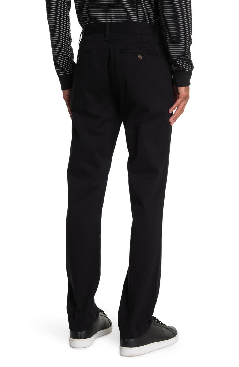 14th & Union The Wallin Stretch Twill Trim Fit Chino Pants - 30-34" Inseam, Alternate, color, Black