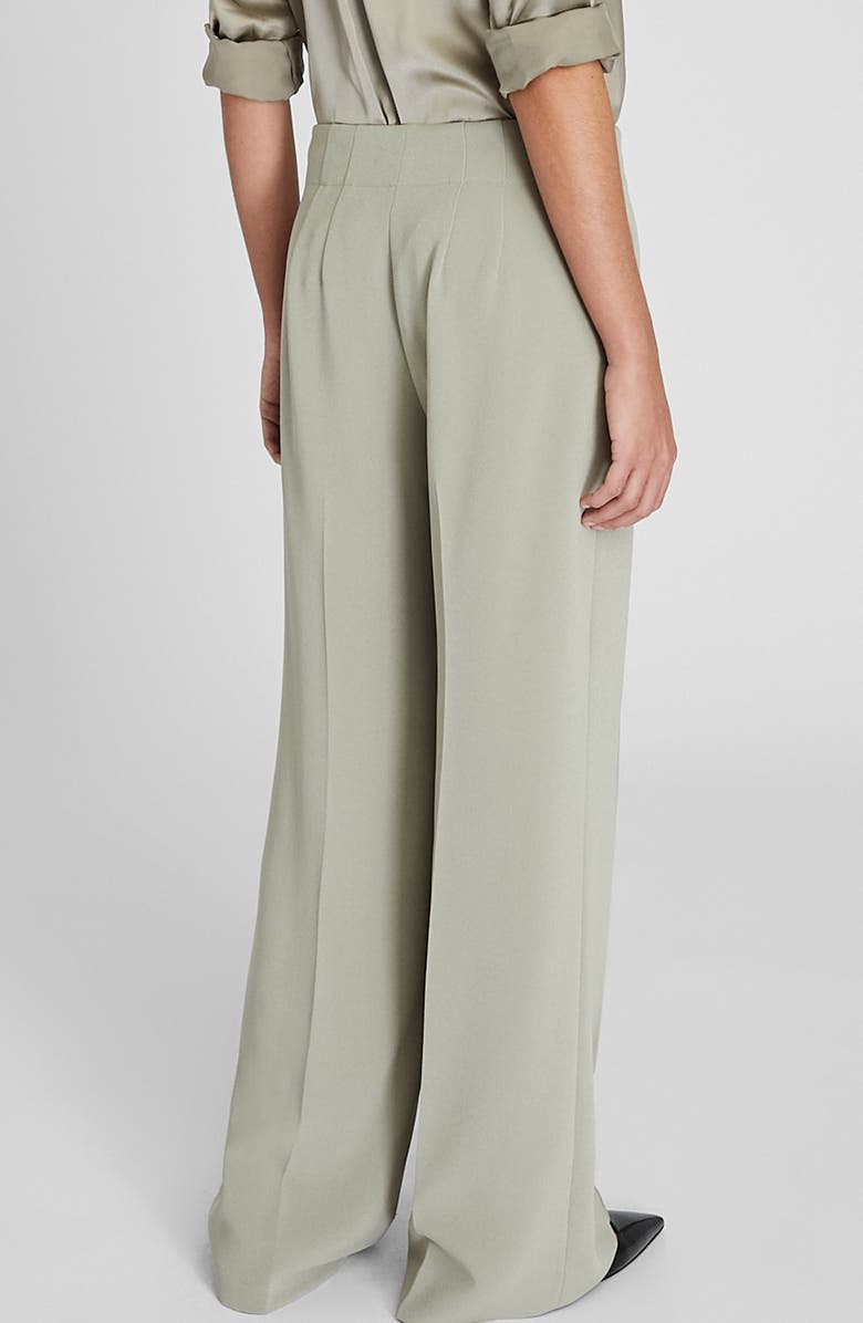 Club Monaco High Waist Wide Leg Crepe Pants, Alternate, color, 