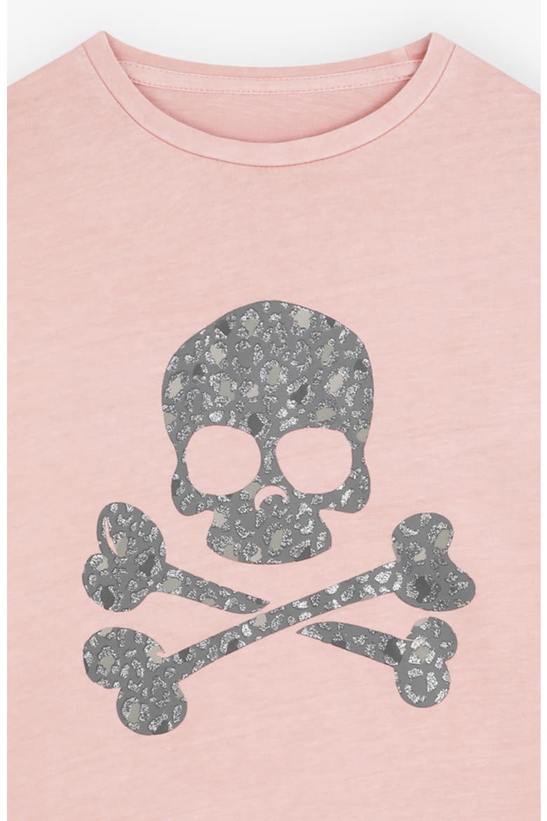 Leoskulltee Girls, Alternate, color, Pink