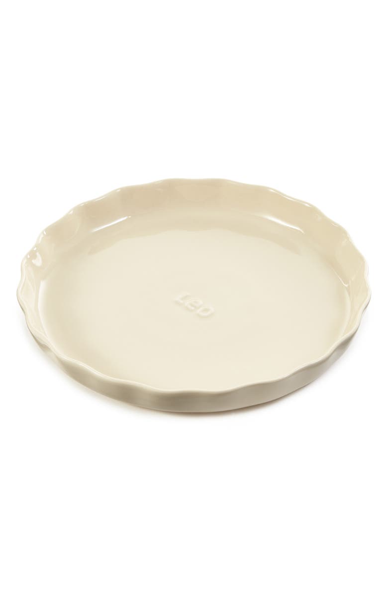 BergHOFF Leo Balance Rippled 11-Inch Ceramic Pie Dish, Main, color, Moonbeam