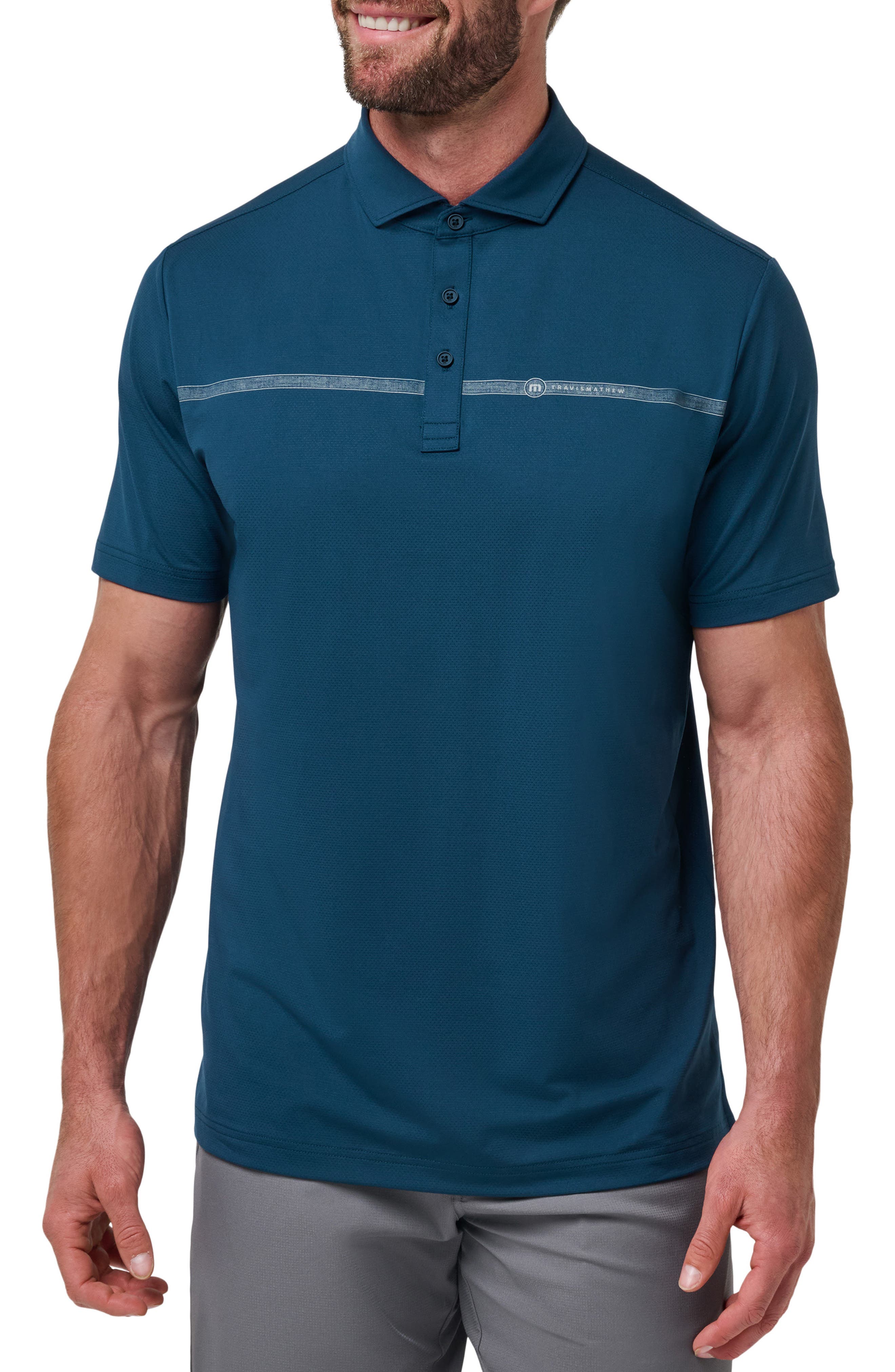 TravisMathew Heater Pro Chest Stripe Polo