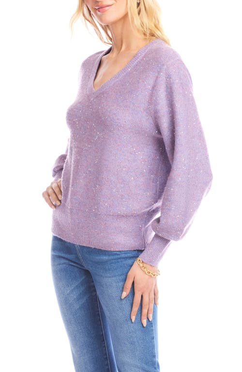 Karen Kane Sequin V-neck Sweater In Multi