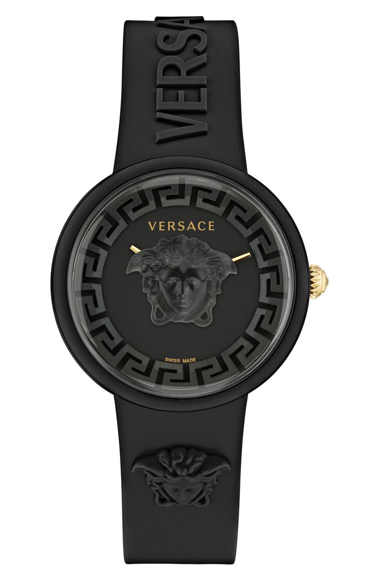 Versace Medusa Pop Silicone Watch, 39mm, Alternate, color,