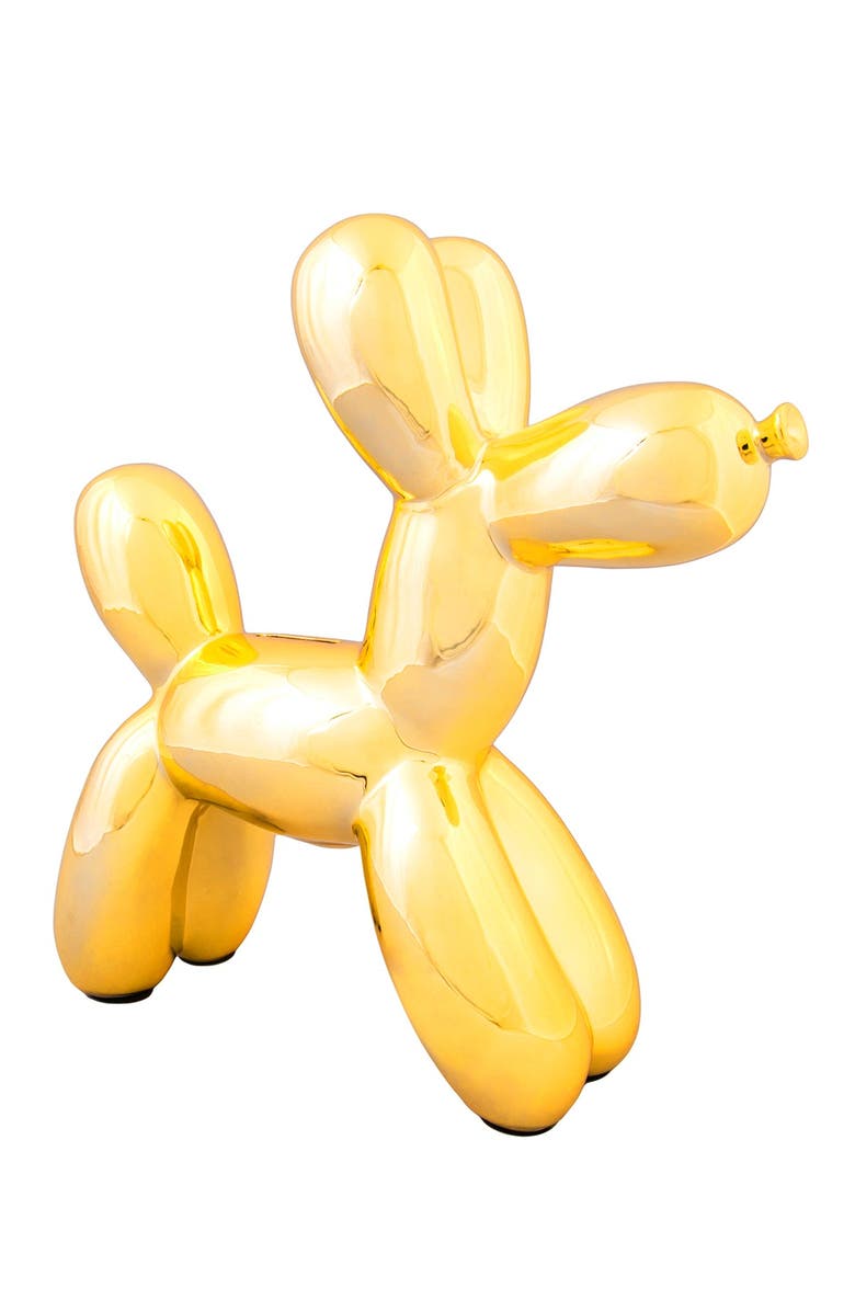 INTERIOR ILLUSIONS Gold Balloon Dog Bank, Main, color, Gold