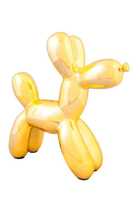 Gold Balloon Dog Bank