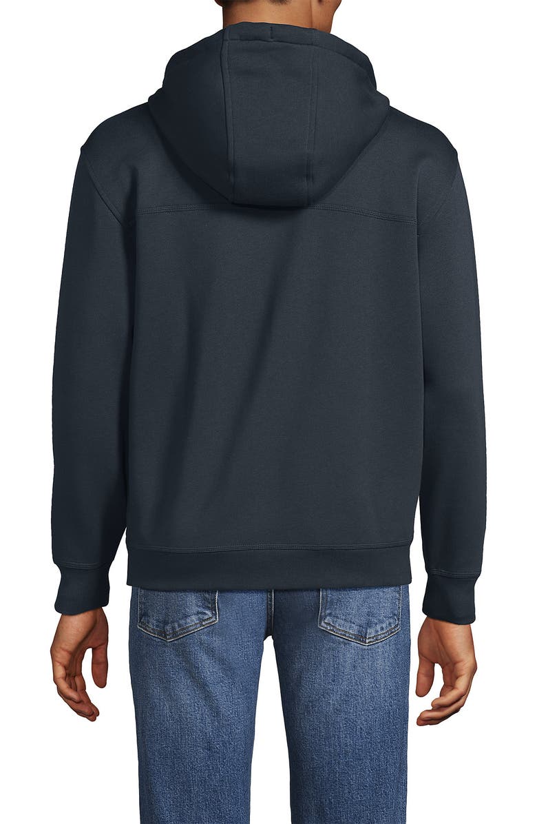 Lands' End Long Sleeve RainDefense Serious Sweats Full Zip Hoodie, Alternate, color, Steel Gray