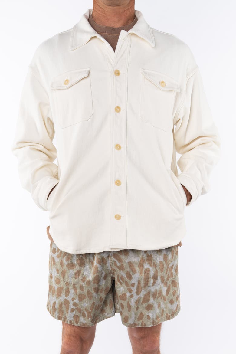 Gender Inclusive Bucky Split Hem Shirt Jacket, Alternate, color, beige